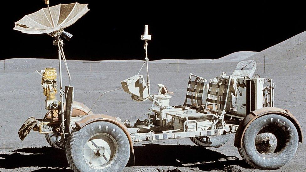 Image of lunar rover on the moon