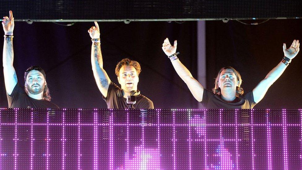 Swedish House Mafia on stage