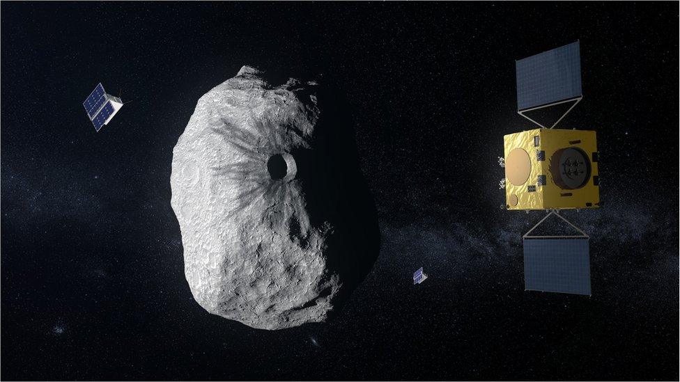 Artwork of Double Asteroid Redirection Test