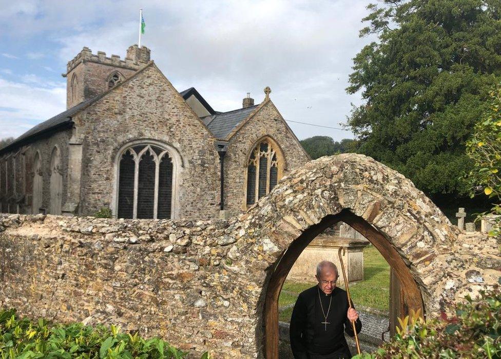 The archbishop at St Andrews Church in Feniton