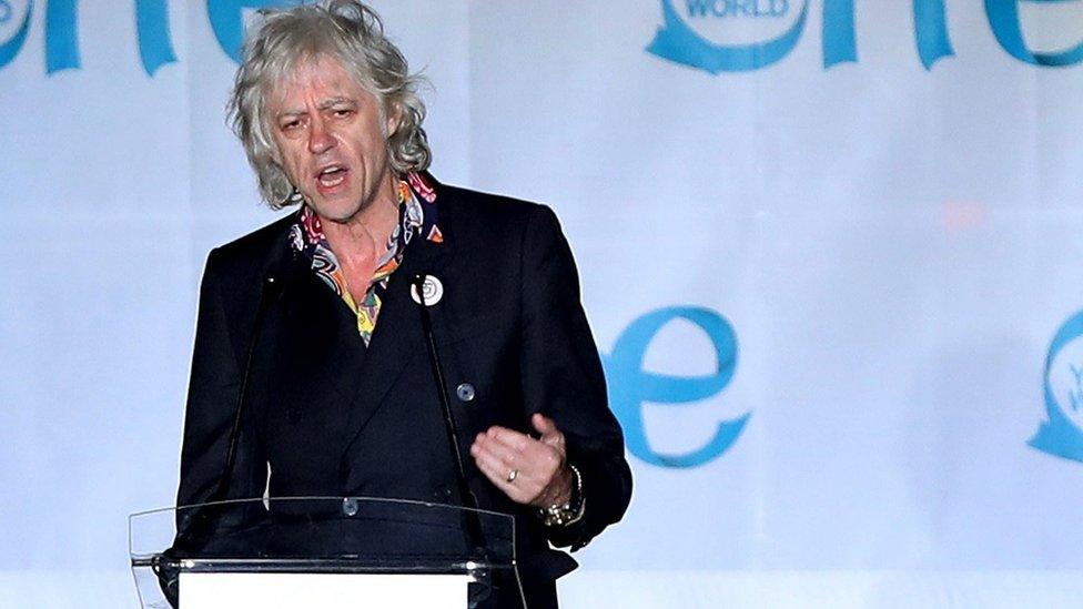 Irish musician and activist Bob Geldof