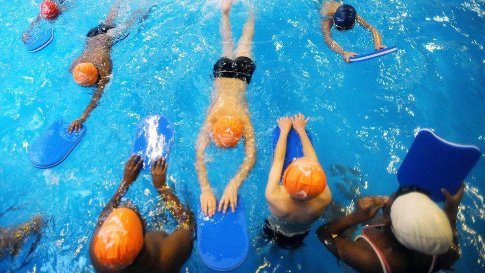 Swimming lesson