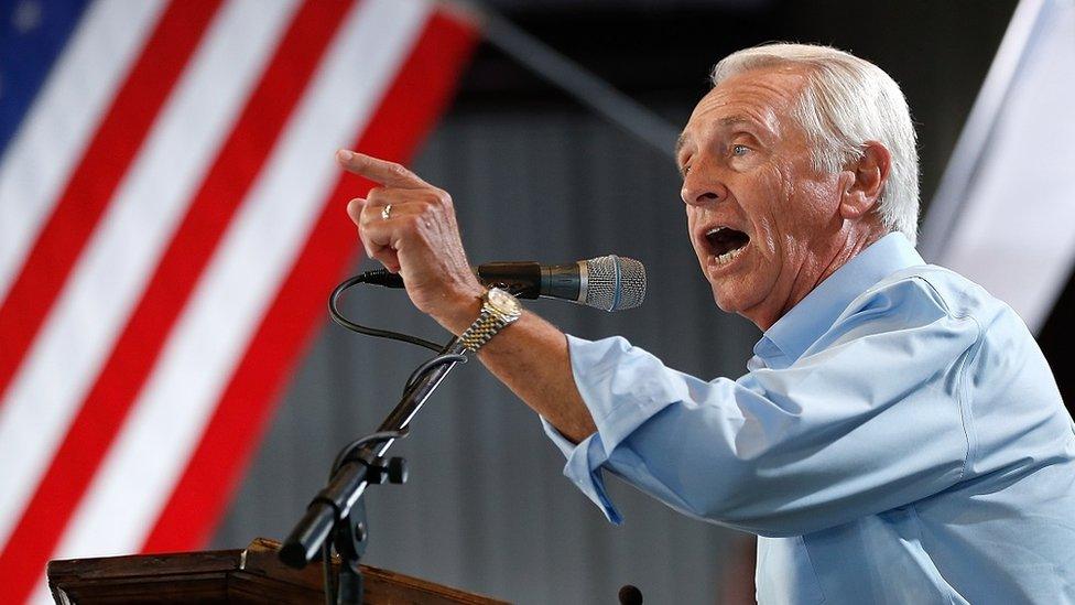 Kentucky Governor Steve Beshear campaigns in 2014.