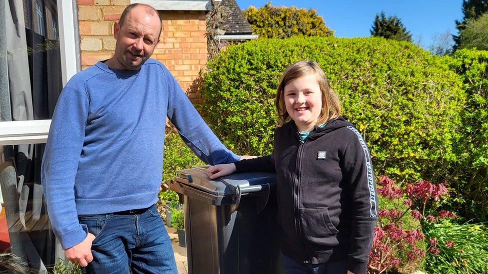 George and Jake at their home in Rushden