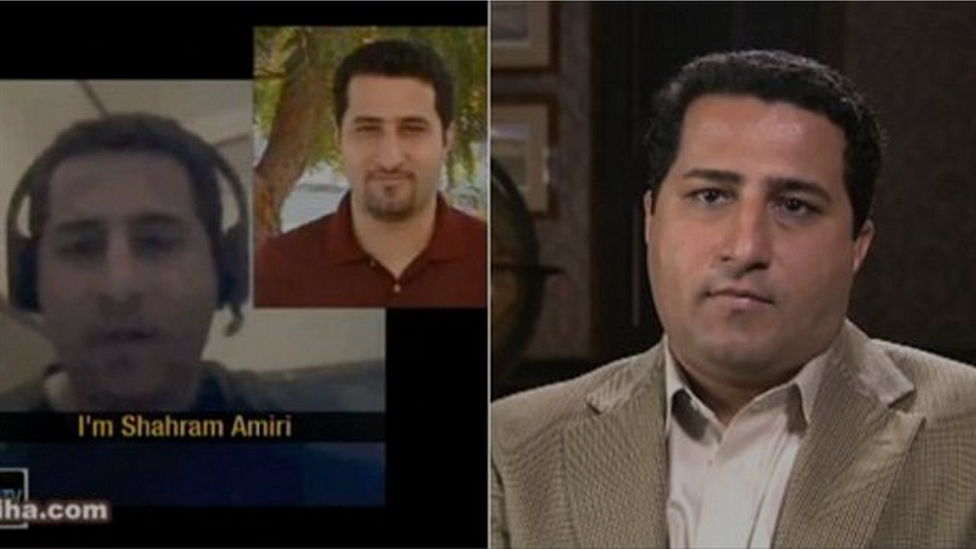 Composite of freeze-frames of videos of Shahram Amiri