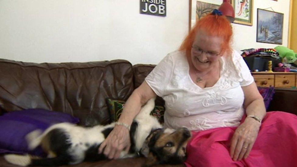 Rocky and foster carer Irene Davies