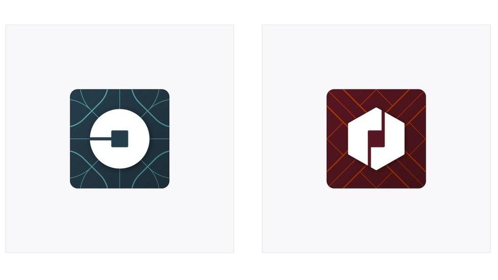 Uber's new app logos