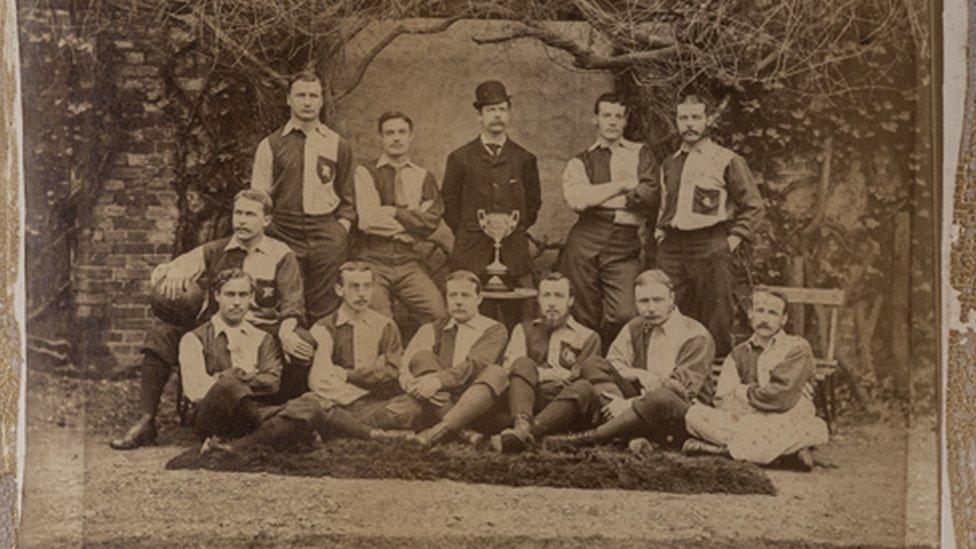 Two internationals, Edgar Field, of England, and John Morgan, of Wales, and the club's first trophy, the Berks and Bucks Challenge Cup