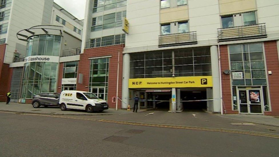 Car park cordoned off