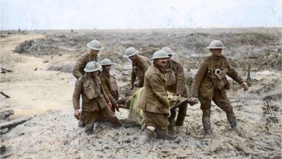 Colourised image from Passchendaele