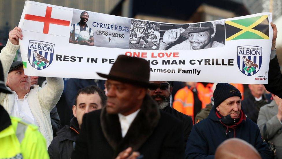 West Brom fans remember Cyrille Regis