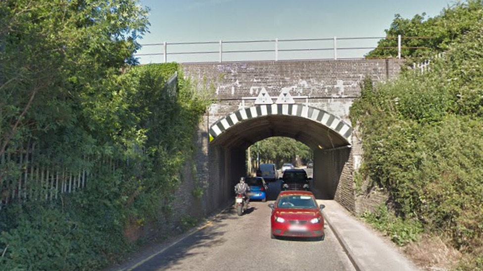 The railway bridge at Gipsy Patch Lane