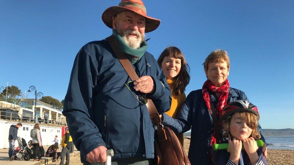 Michael Gerard, daughter Sushila Moles, wife Caroline Moles and grandson Elwood Whetlor