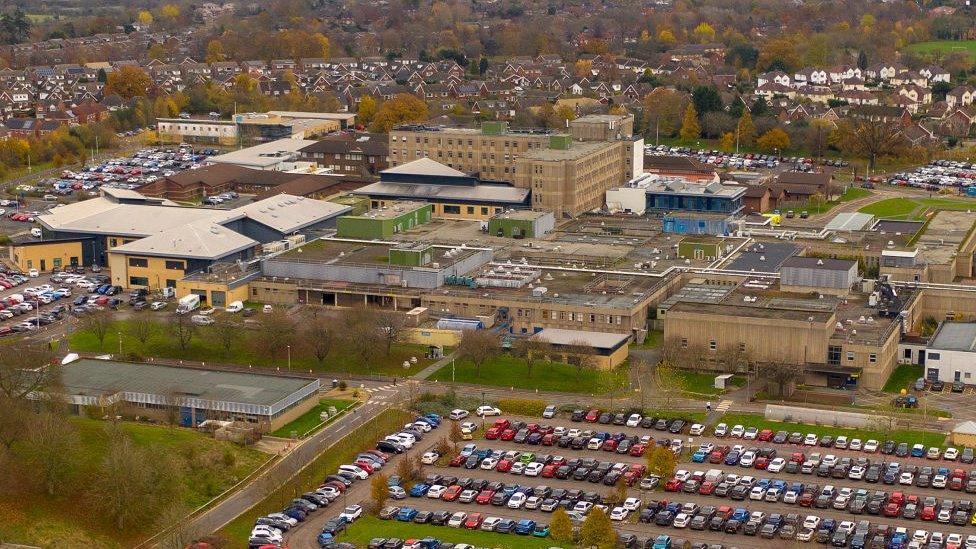 A general view of The Royal Shrewsbury Hospital