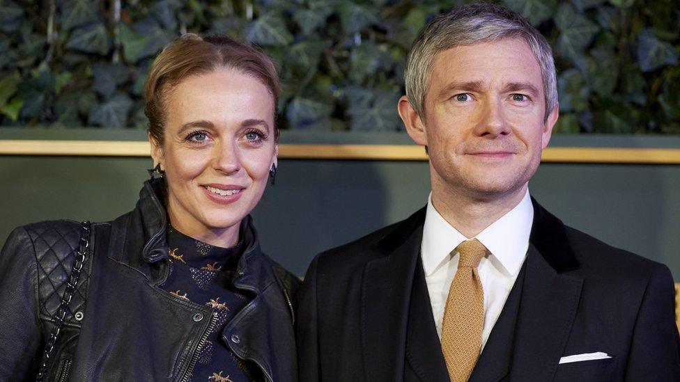 Amanda Abbington and Martin Freeman