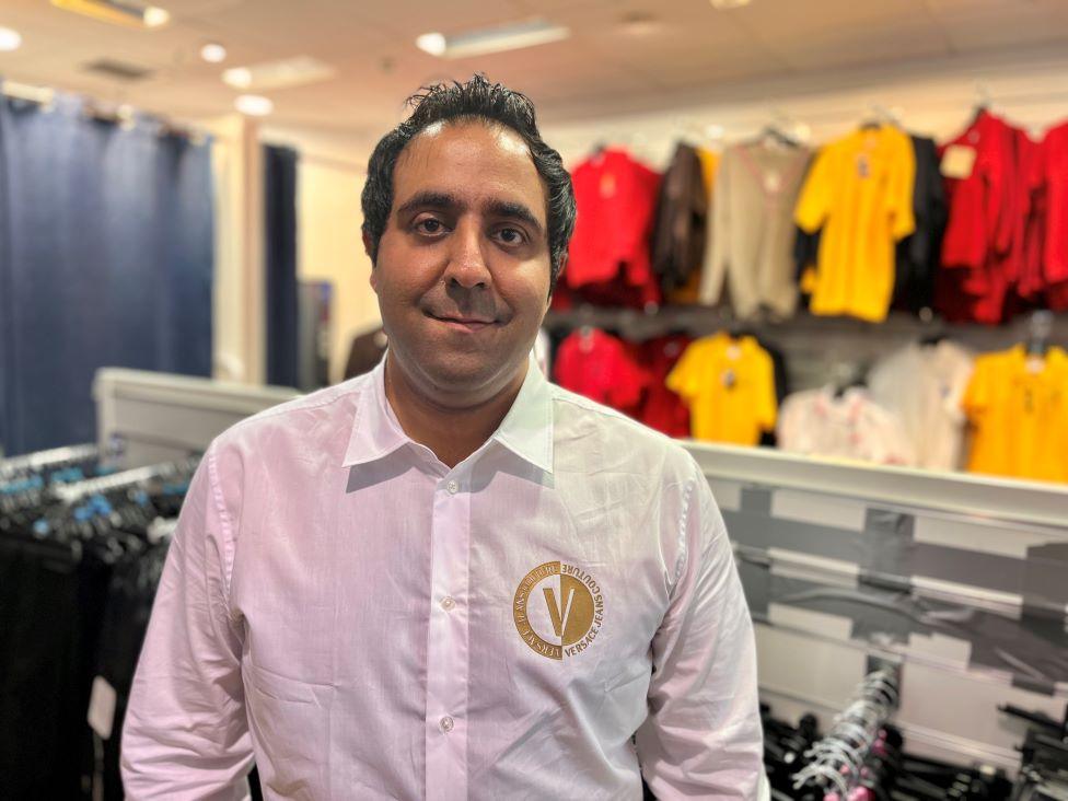 Hashim Ahmed, owner of Blossoms School Wear in East Kilbride