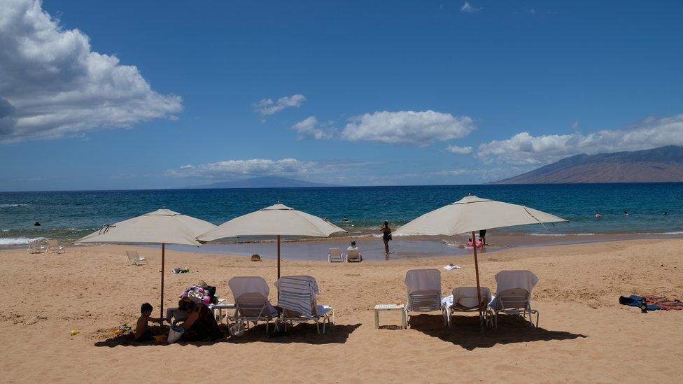 Chairs at Wailea Beach