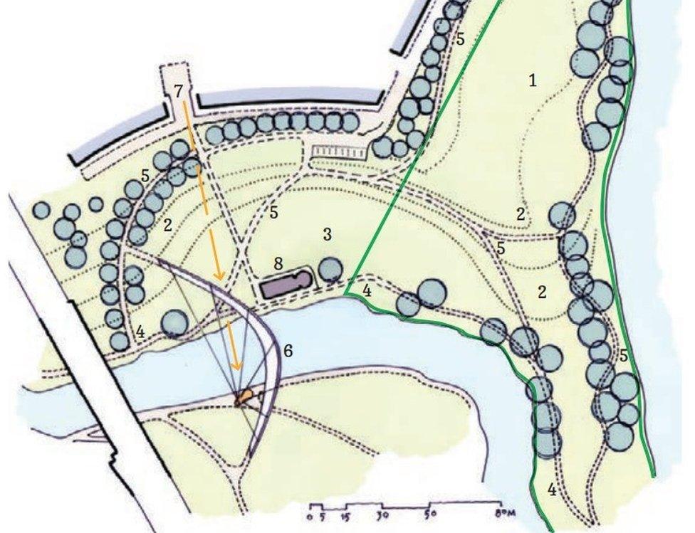 Map of new bridge plans