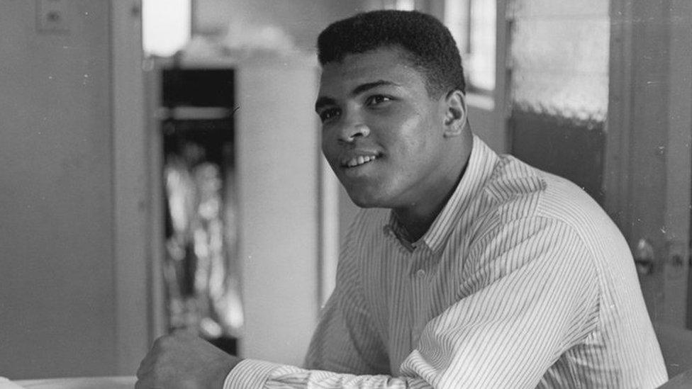 Muhammad Ali, then known as Cassius Clay, in February 1964