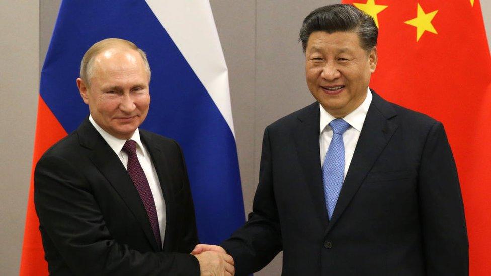 Russian President Vladimir Putin meets Chinese President Xi Jinping