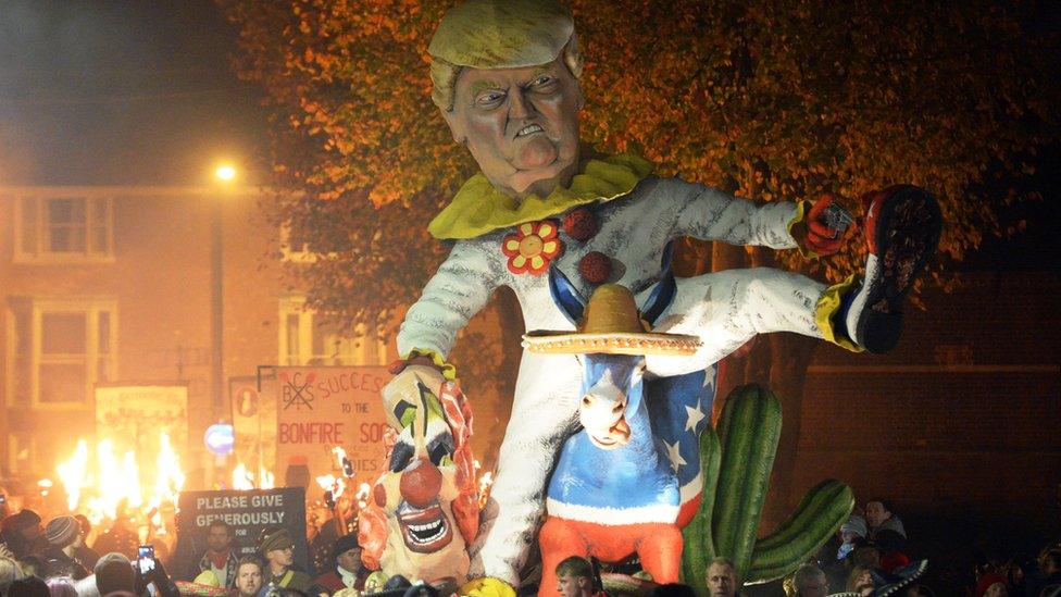 Donald Trump effigy