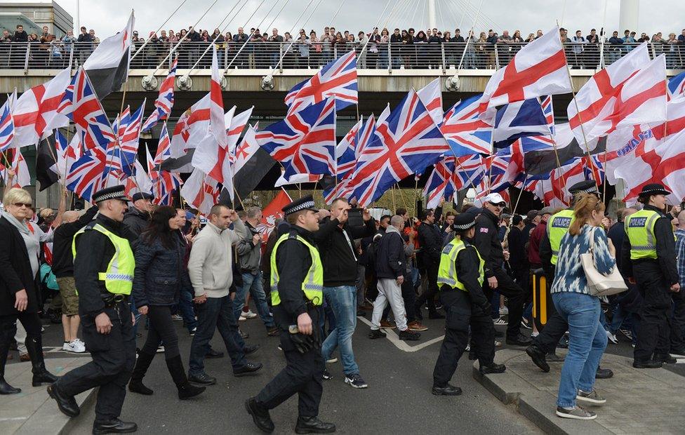 EDL and BNP march