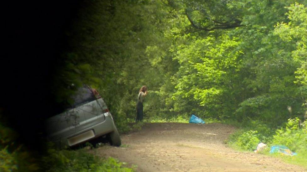 Picture of a man at the site of the rave