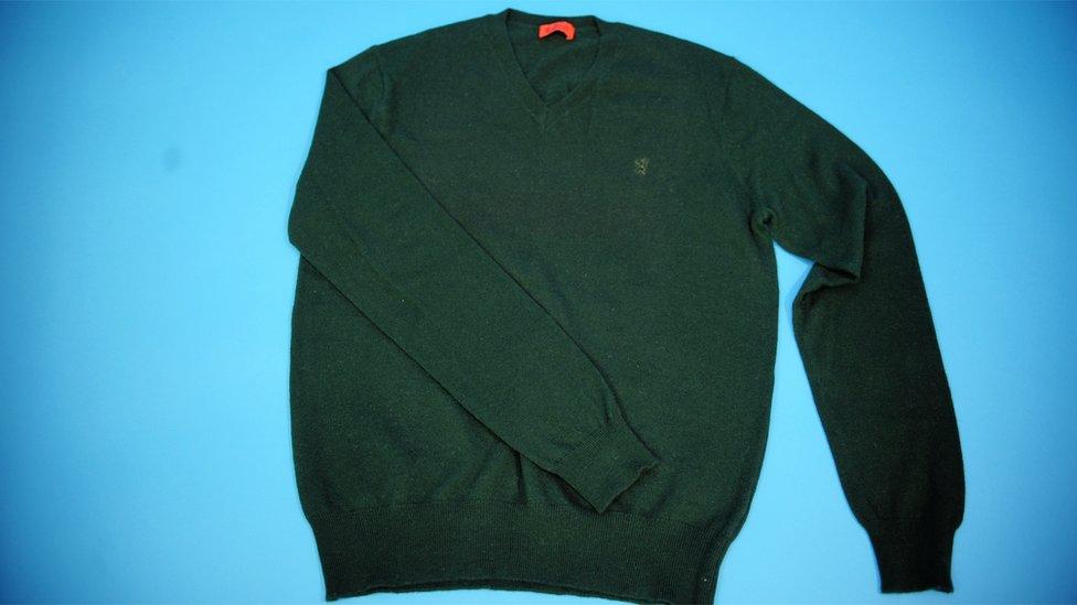 Pringle jumper like the one worn by man whose remains were found in Conwy forestry