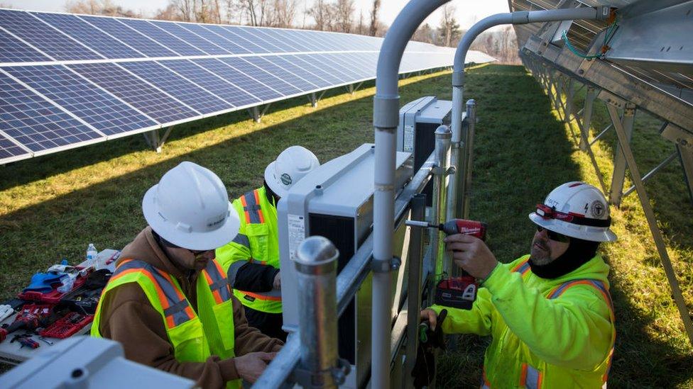 Solar farm being built