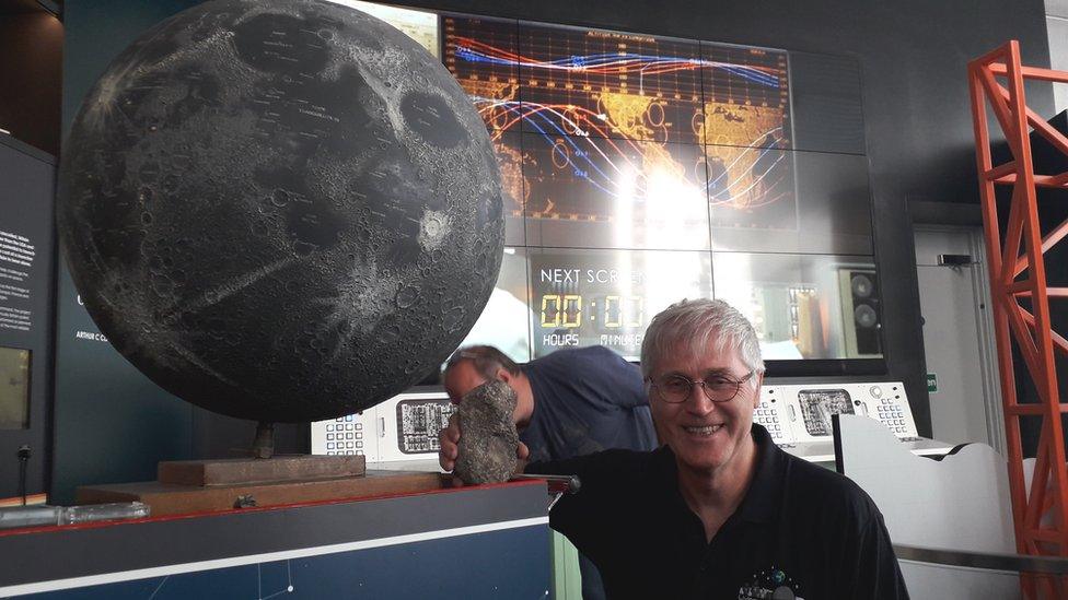 Graham Ensor with his moon rock