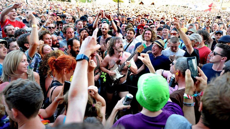 Idles at Glastonbury in 2019