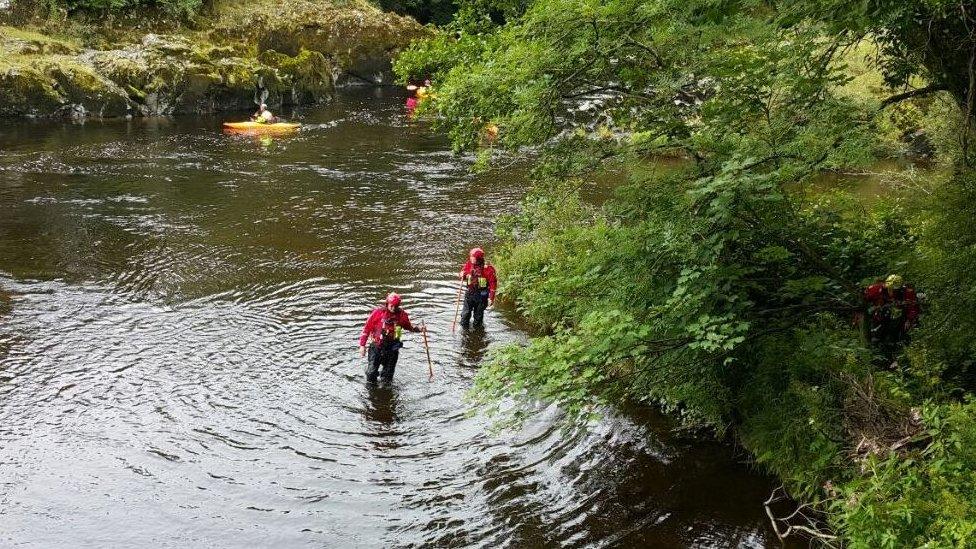 Brecon Mountain Rescue Team are searching the River Wye for Mr Corfield