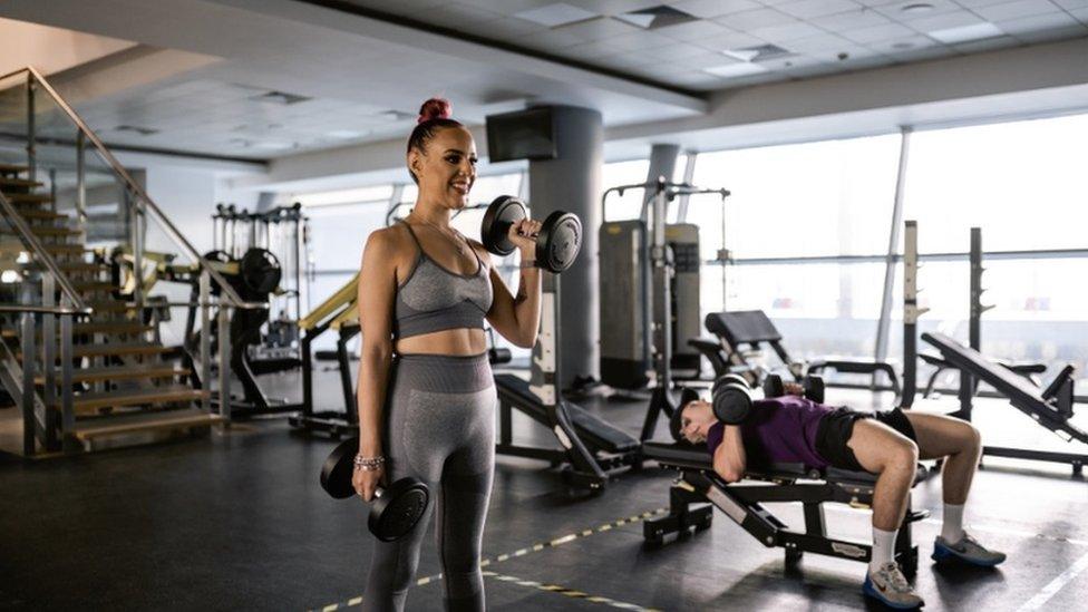 Woman working out