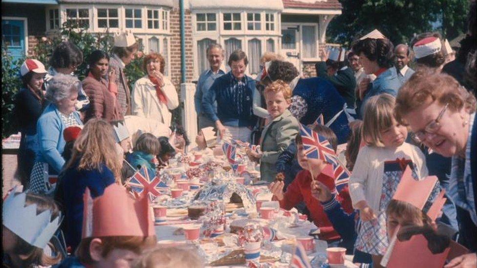 A street party to mark the Queen's Silver Jubilee