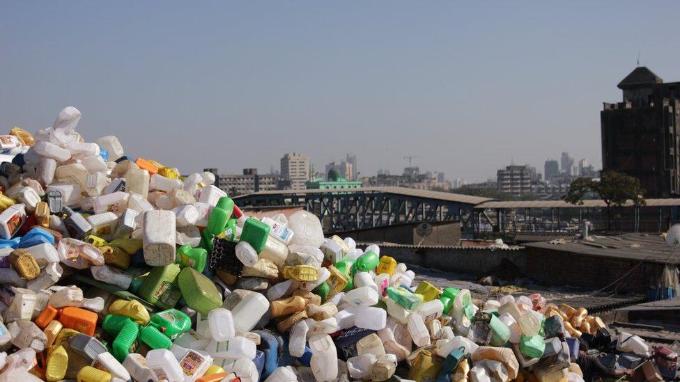 A pile of waste in Mumbai