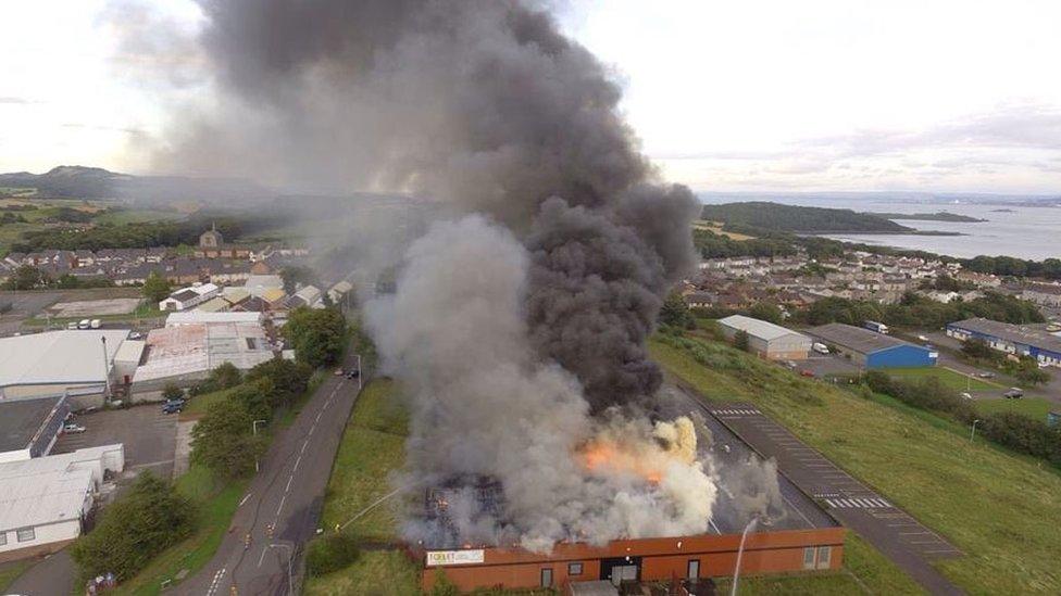 Firefighters at Hillend