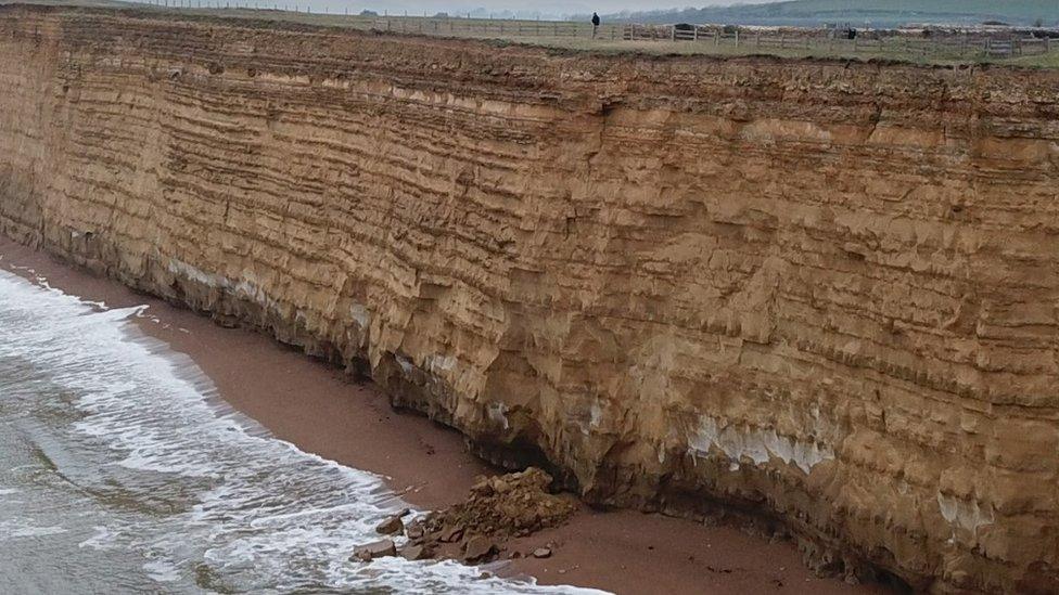 Burton Bradstock rock fall