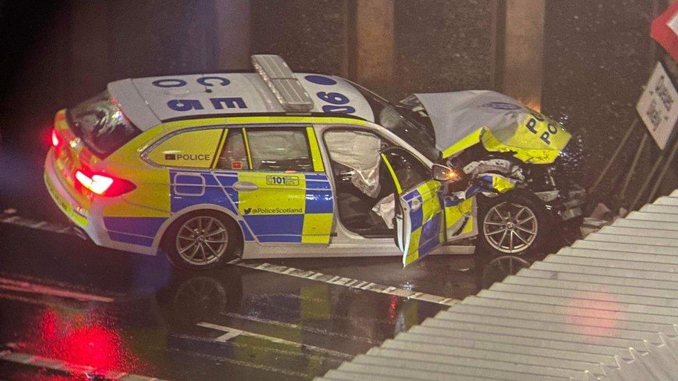 police car crash