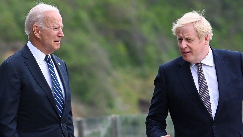 Joe Biden and Boris Johnson