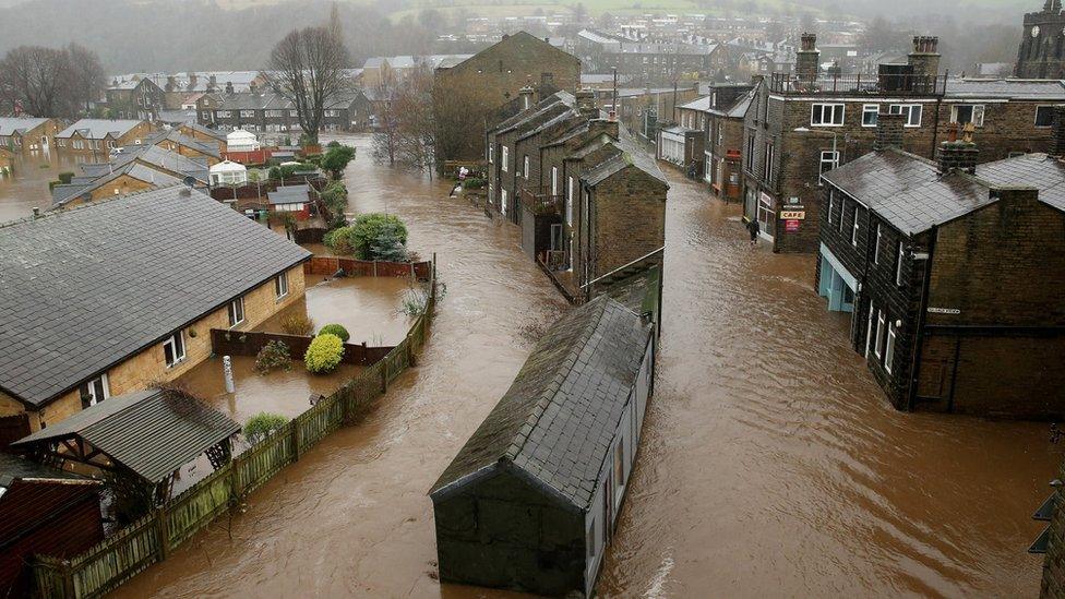 Flooding in Mytholmroyd