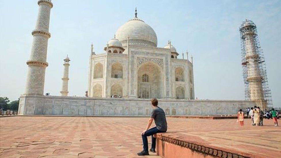 Mark Zuckerberg at Taj Mahal