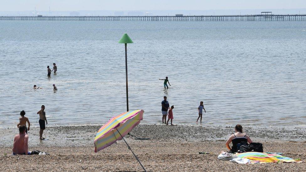 Social distancing at Southend-on-Sea