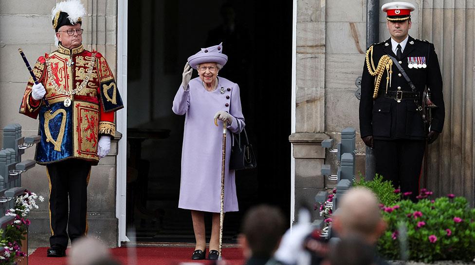 Queen at Holyroodhouse