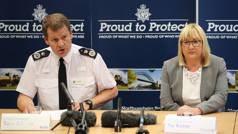 Northumbria Police Chief Constable Steve Ashman and Pat Ritchie, chief executive of Newcastle City Council spoke at a press conference after the convictions