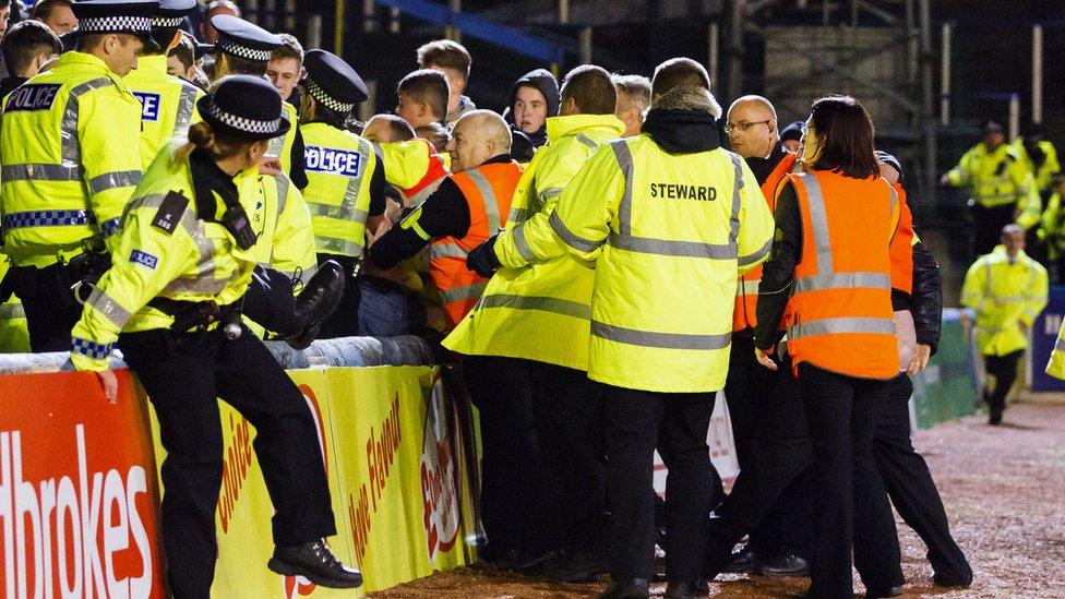 Crown trouble at Morton v Motherwell game