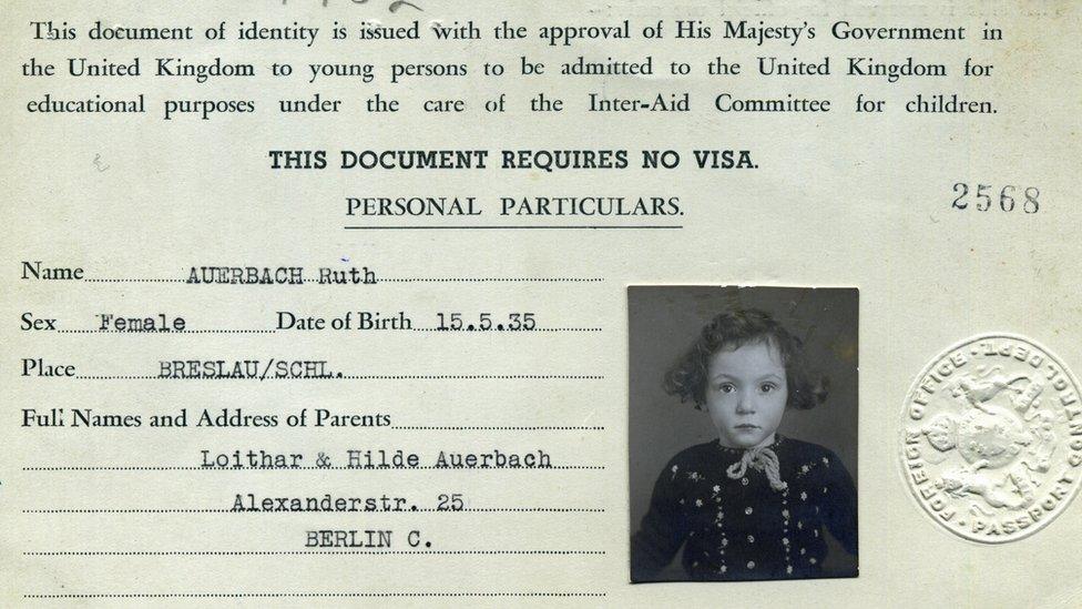 Ruth Schwiening's UK travel document