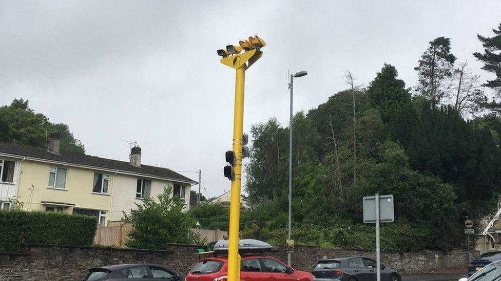 Speed camera on Tregolls Road, Truro