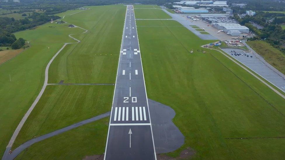 Southampton Airport's extended runway