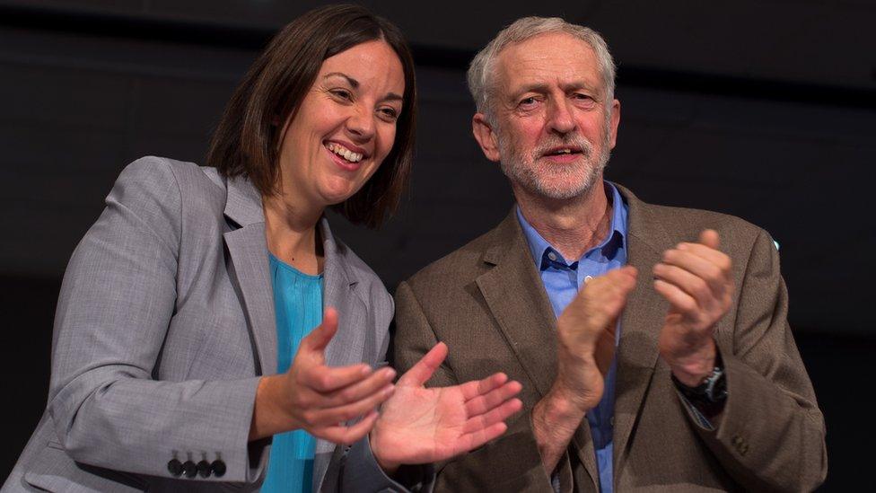 Kezia Dugdale and Jeremy Corbyn