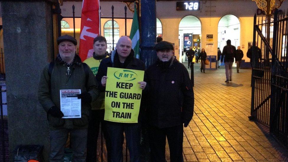 Picket line at Brighton